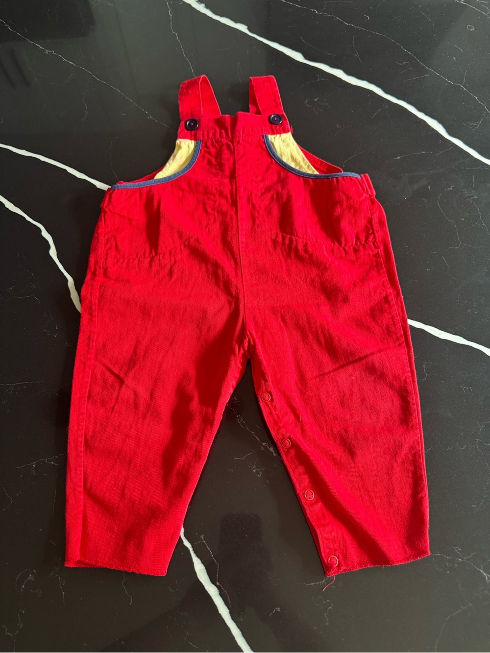 Vintage 90s Red Toddler Overalls - Kids Bottoms